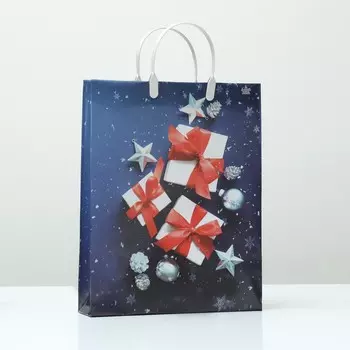 Пакет подарочный новогодний «Новогодние подарочки», мягкий пластик, 4030 см