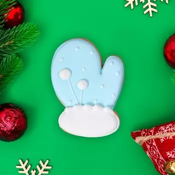 Новогоднее печенье ванильное «Рукавичка» 35 г(1кор=16 шт.)