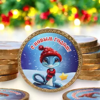 Шоколадная медаль «С новым годом», 25 г