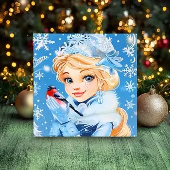 Шоколадная открытка «С Новым годом! Снегурочка», 2 шт. * 5 г