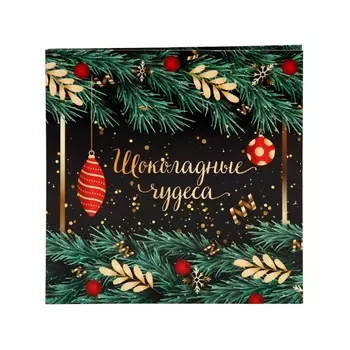 Шоколадная открытка новогодняя «Шоколадные чудеса», 5 г