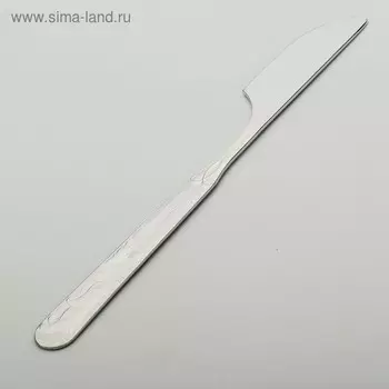 Нож детский столовый «Колобок», h=17 см, толщина 1,5 мм, цвет серебряный