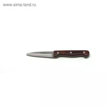 Нож для овощей Atlantis, цвет тёмно-коричневый, 9 см