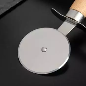 Нож для пиццы и теста Доляна «Древо», 20.5 см, бежевый