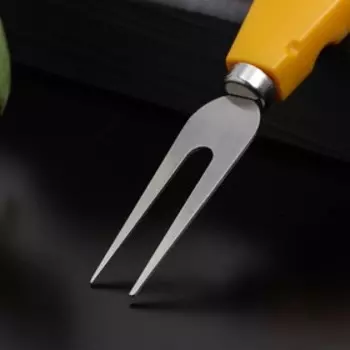 Вилка для сыра Доляна Cheese, 13.5 см, жёлтая