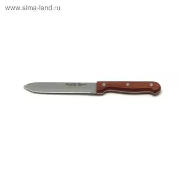 Нож для томатов Atlantis, цвет коричневый, 14 см
