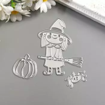 Нож для вырубки сталь "Хэллоуин" набор 3 элемента 7х8,2 см