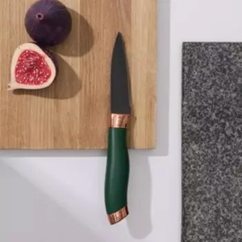 Нож для овощей Доляна «Эсмиральда», овощной, лезвие 8,5 см, цвет зелёный