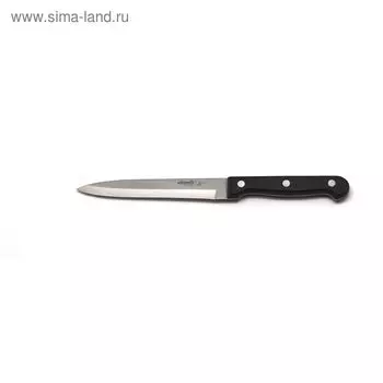 Нож кухонный Atlantis, цвет чёрный, 12 см