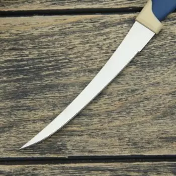 Нож кухонный для цитрусовых Доляна «Страйп», лезвие 11.5 см, синий