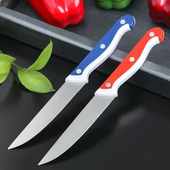 Нож кухонный «Волна», лезвие 10 см, цвет МИКС