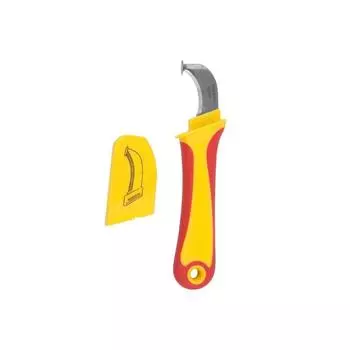 Нож монтажника REXANT 12-4935, нержавеющая сталь, с "пяткой"