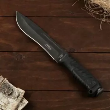 Нож нескладной полевой "Рысь" черный клинок