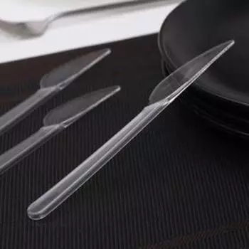 Нож одноразовый «Премиум», 18 см, цвет прозрачный