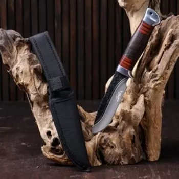 Нож охотничий "Тукан" 23,7см, клинок 120мм/3,2мм, коричневый