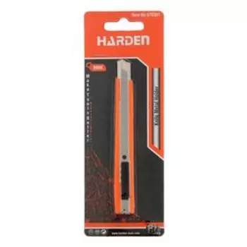 Нож универсальный HARDEN 570301, пластик, выдвижное лезвие, 9 мм