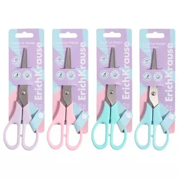 Ножницы 17 см ErichKrause EasyCut "Pastel" микс