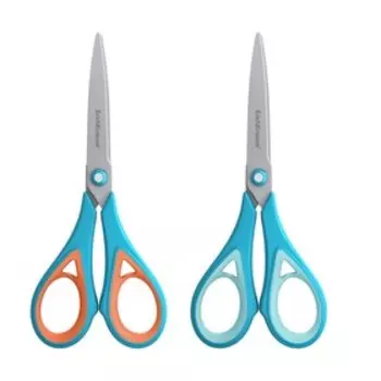 Ножницы ErichKrause Endeavor, 18 см, антискользящие резиновые вставки, улучшенная заточка, блистер, МИКС