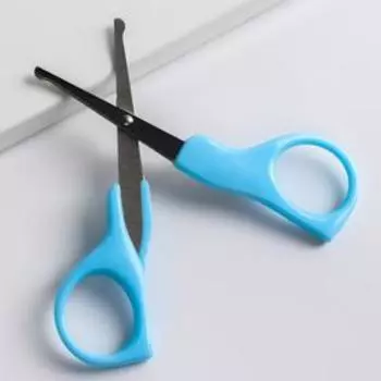 Ножницы детские, маникюрные, цвет голубой