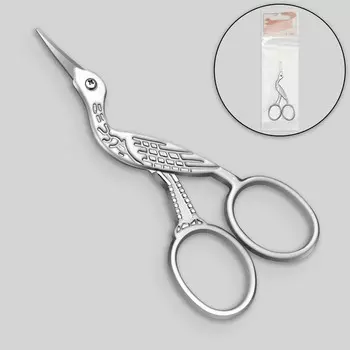 Ножницы маникюрные «Цапельки», для шёлка, 9 см