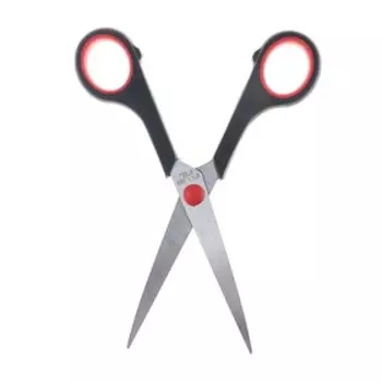 Ножницы канцелярские 17.5 см пластиковые ручки, в картонной коробке, МИКС