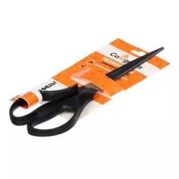 Ножницы канцелярские 19 см, пластиковые ручки, блистер, европодвес, чёрные