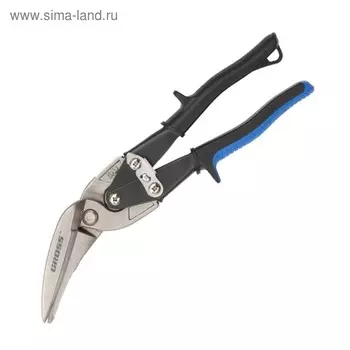 Ножницы по металлу GROSS PIRANHA, 270 мм, прямой и правый рез, СrMo