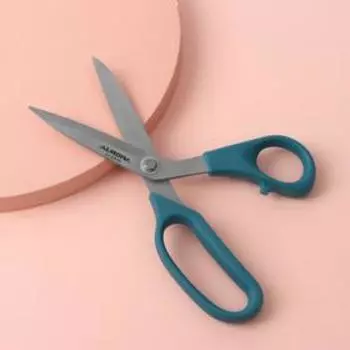 Ножницы портновские, с защитным колпачком, 21 см, цвет бирюзовый