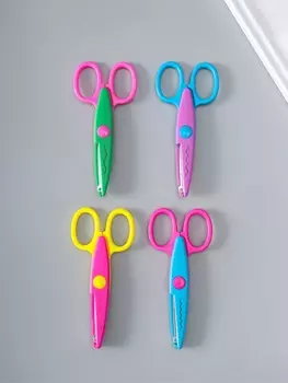 Ножницы рельефные 13.56.5 см «Яркие краски», 159 см, МИКС