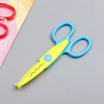 Ножницы рельефные (набор 10 шт) яркие длина 13,5 см МИКС