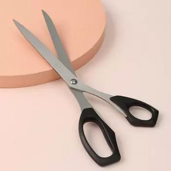 Ножницы закройные, термостойкие ручки, 10", 25,5 см, цвет чёрный