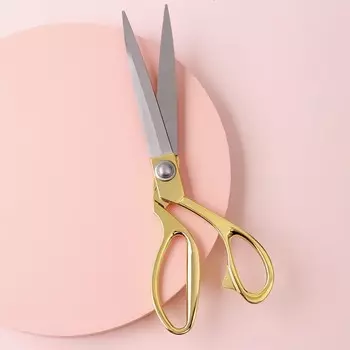 Ножницы закройные, скошенное лезвие, 10.5", 26.5 см, цвет золотой