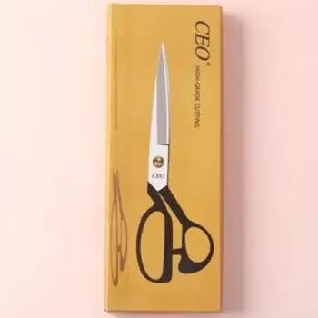 Ножницы закройные, скошенное лезвие, 8", 20.5 см, чёрные