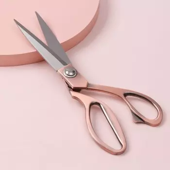 Ножницы закройные, скошенное лезвие, 9,5", 24 см, цвет бронзовый