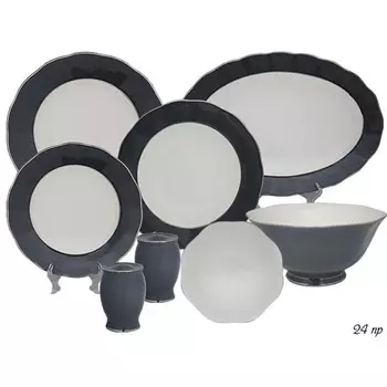Обеденный сервиз Lenardi Gray, 24 предметов