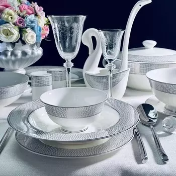 Обеденный сервиз Lenardi «Севилья Серебро», 30 предметов
