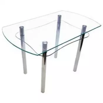 Обеденный стол «Эдгар1» прозрачный, 1150 660 740 мм, стекло, триплекс 5+5