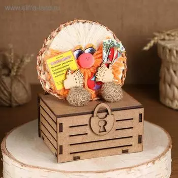 Оберег-домовой "Богатейка на сундуке", 20х15х11 см