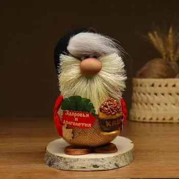 Оберег «Домовой Казачок», с кашей, 21 см, микс