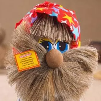 Оберег «Домовой с долларами», 20 см, микс