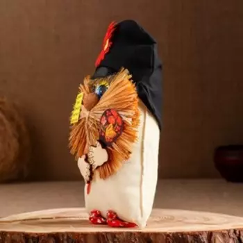 Оберег "Домовой в кепке с ложкой", 20-21 см