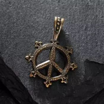 Оберег из латуни "Пасифик", цвет чернёное золото