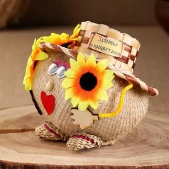 Оберег «Колобок Анюта», 14 см, микс