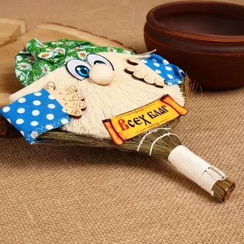 Оберег веник "Всех благ", подвес, 26 х 22 см, микс