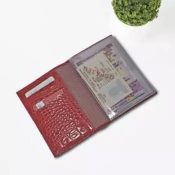 Обложка для автодокументов, цвет красный