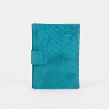 Обложка для автодокументов 2 в 1 (с портмоне), цвет бирюзовый