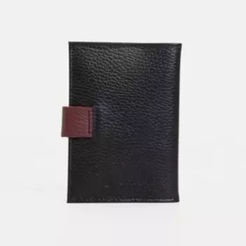 Обложка для автодокументов TEXTURA, цвет бордовый/чёрный