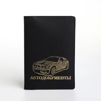 Обложка для автодокументов, цвет чёрный