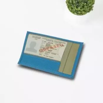 Обложка для автодокументов, цвет голубой