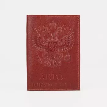 Обложка для автодокументов, цвет коричневый